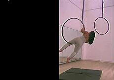 Pinay Heels Pole Dance Turns into Wild Aerial Striptease!