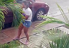 Neighbor Slut in Shorts Begs for Hard Fuck