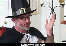 Stepmom chanel camryn squirts in thanksgiving orgy with stepson rion king and family