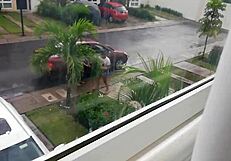 Neighbor Slut in Shorts Begs for Hard Fuck