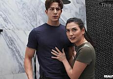 choking on cock in bathroom remodel brunette takes deepthroat facial cumshot