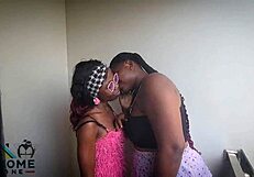 two african bi lesbians fuck to intense orgasm