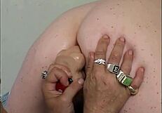 Grannies rip off young teen's panties to lick her fresh pussy silly!