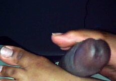 my ebony feet stroke that cock till it bursts