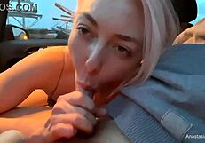 public car blowjob then he cums in my mouth