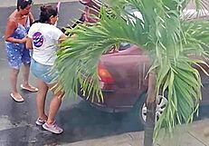 Neighbor Slut in Shorts Begs for Hard Fuck