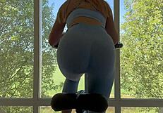 You burning calories or just slamming that amateur anal slut rough till orgasm?