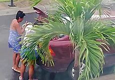 Neighbor Slut in Shorts Begs for Hard Fuck