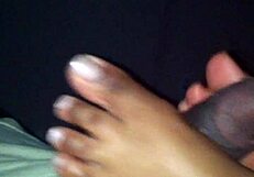 my ebony feet stroke that cock till it bursts