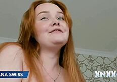 voluptuous redhead ariana swiss masturbates shaved pussy to best orgasm on xnxxcams