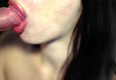 Close-Up Cum in Mouth Lipstick Swapping and Face Fucking Compilation