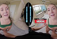 Curvy redhead teen Chloe Marie babysits with big tits ride