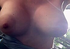 i love watching artemisia's big tits bounce outdoors pov