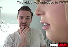 Cuckold hubby sets up wife with guest Dolly Leigh