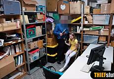 damn this small russian teen thief gets humiliated sucking officer cock