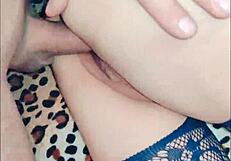 POV homemade doggystyle anal with skinny wife while her sister watches close up