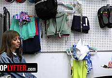 hey naughty shoplifter teen, lp officer rips clothes for pov punishment fuck?