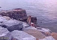 First Outdoor Date Skinny Japanese Girlfriend Friend Bent Over For Creampie Doggystyle