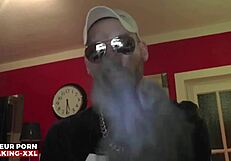 sniff these alpha sneakers while i ram my xxl monster cock in your face