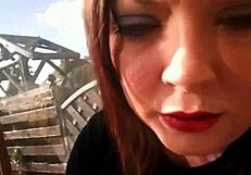 sexy bbw tina snua smokes cork cig with deep inhales double pumps nose exhales