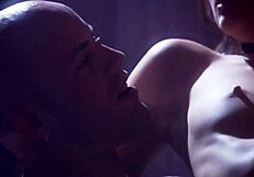 imagine that bald dude pounding her small titted pussy in retro heels