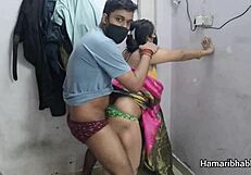 Hot desi bhabhi in pink silk saree fucked by big cock