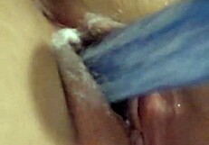 thick cum drips down my vibrating dildo shaft