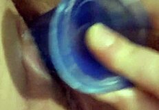 thick cum drips down my vibrating dildo shaft