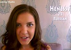 Holy shit Henessy gags deep on cock for monster facial blast!