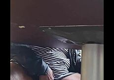 oops got caught filming my ebony wife's wet upskirt big pussy