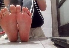 mysterious sexy ass babe teases feet before slick lubrication play