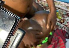 Hotjanet bends over big clit tits out for intense doggy pounding