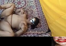 hot indian woman bent over doggystyle gets her fat pussy hammered close-up on webcam