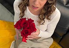 Insane doggy with petite redhead roommate pounding