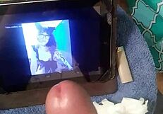 tributo to angeles del mar jerking her shecock solo