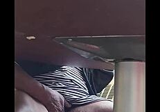 oops got caught filming my ebony wife's wet upskirt big pussy