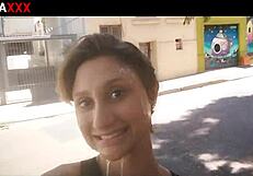 sadira the hotwife struts cumwalking after outdoor public blowbang with monster cocks