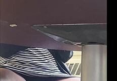 oops got caught filming my ebony wife's wet upskirt big pussy