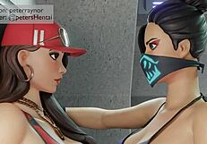 Fortnite girls anal fuck each other wildly! 🍑💦😈🔥