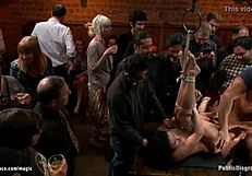 Bound Deepthroat Slut Gags Public BDSM Monster Cock Humiliation Pound