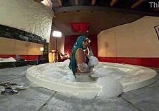 mia niqab rides cock hard then takes it pussy to mouth in jacuzzi