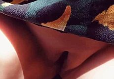 Mature Wife's Huge Cameltoe Pussy Lips Flash Outdoor Closeup