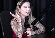 Redhead Isadora Closel Flashes Enormous Tits Exhibitionist Carnival Style