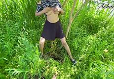 damn! sexy desi teen ashavindi squirts in public riverside fuck orgasm