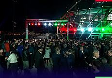 A hungarian midget surprises european granny with rough outdoor fuck amid cheering public crowd