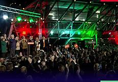 A hungarian midget surprises european granny with rough outdoor fuck amid cheering public crowd