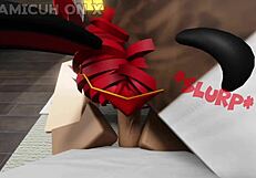 omg femboy's fat black ass grinds my cock while sucking hard!!