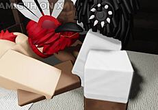 omg femboy's fat black ass grinds my cock while sucking hard!!