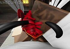 omg femboy's fat black ass grinds my cock while sucking hard!!