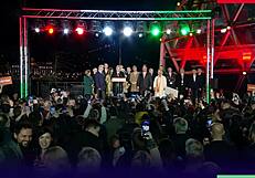 A hungarian midget surprises european granny with rough outdoor fuck amid cheering public crowd